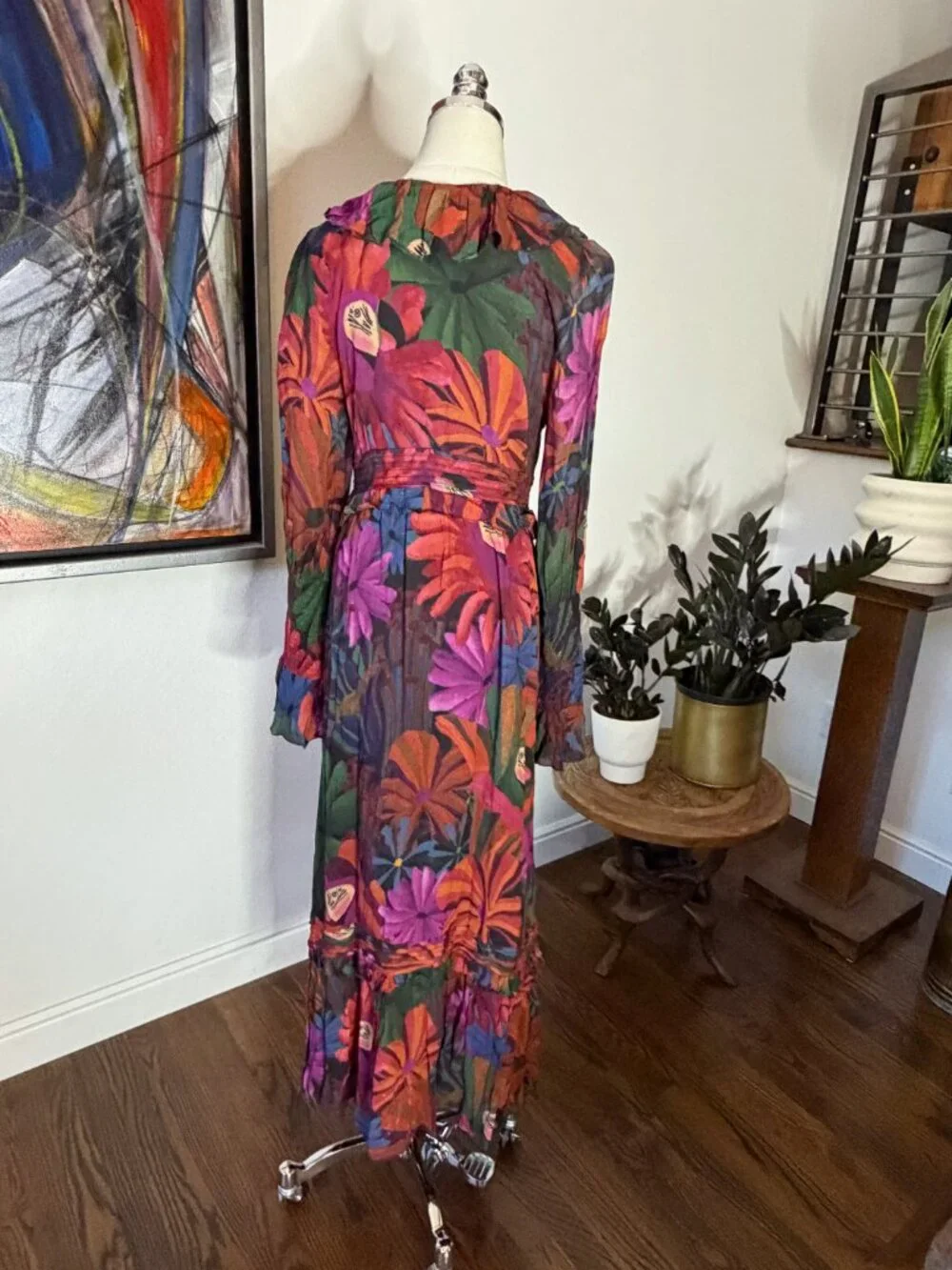 β¨ NWT FARM Rio "Bird Flowers" Maxi Dress β SOLD OUT Print β Size M NEWβ¨ - Picture 8 of 16
